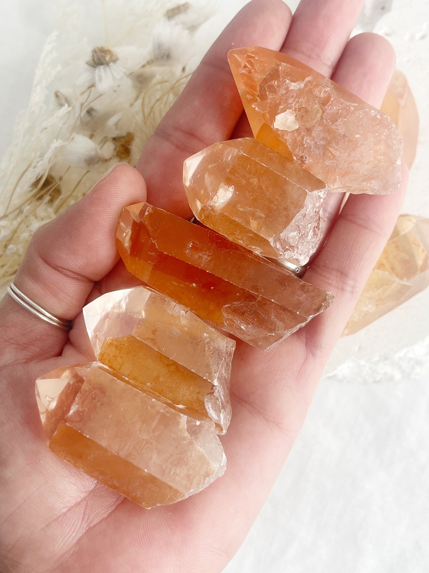 TANGERINE QUARTZ POINT || INTUITIVELY CHOSEN