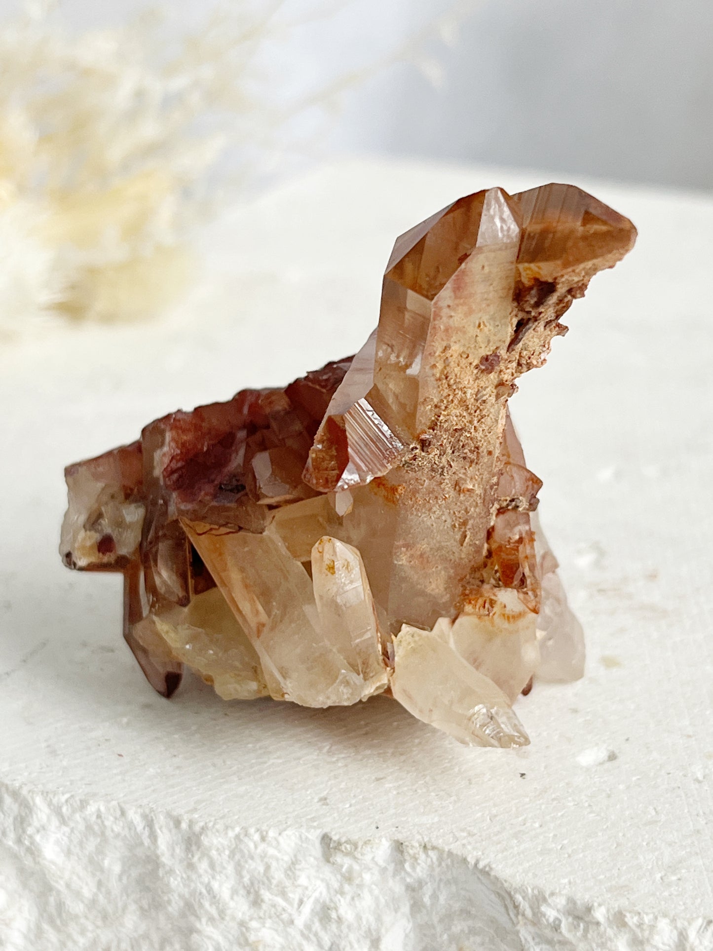 RED HEMATITE QUARTZ CLUSTER || 30689