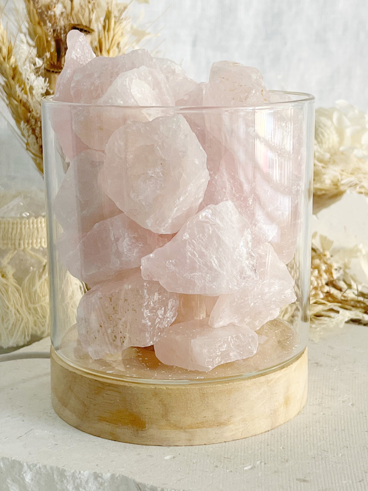 Rose Quartz USB lamp Australia