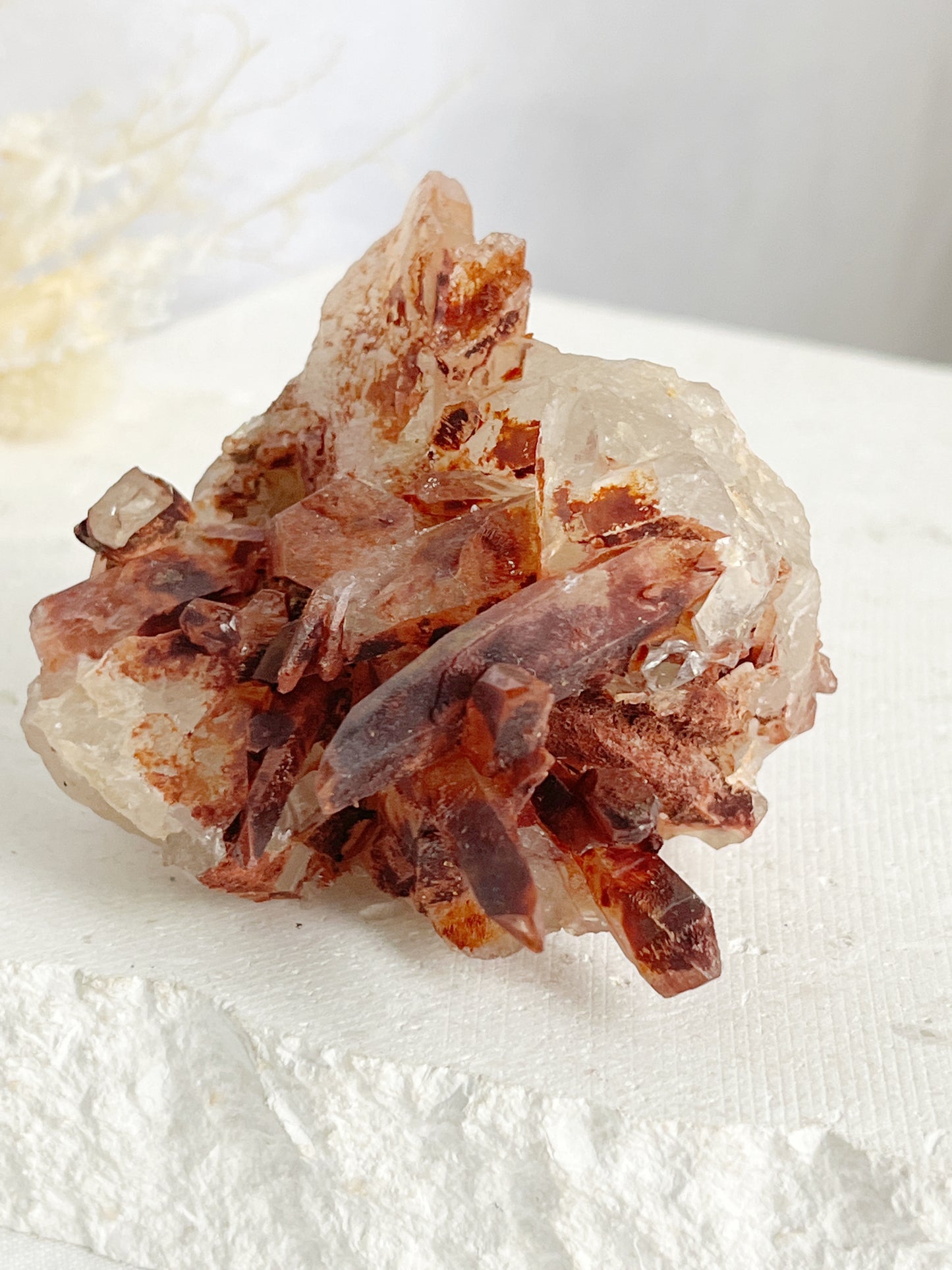 RED HEMATITE QUARTZ CLUSTER || 30686