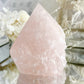 ROSE QUARTZ SEMI POLISHED POINT || 30036