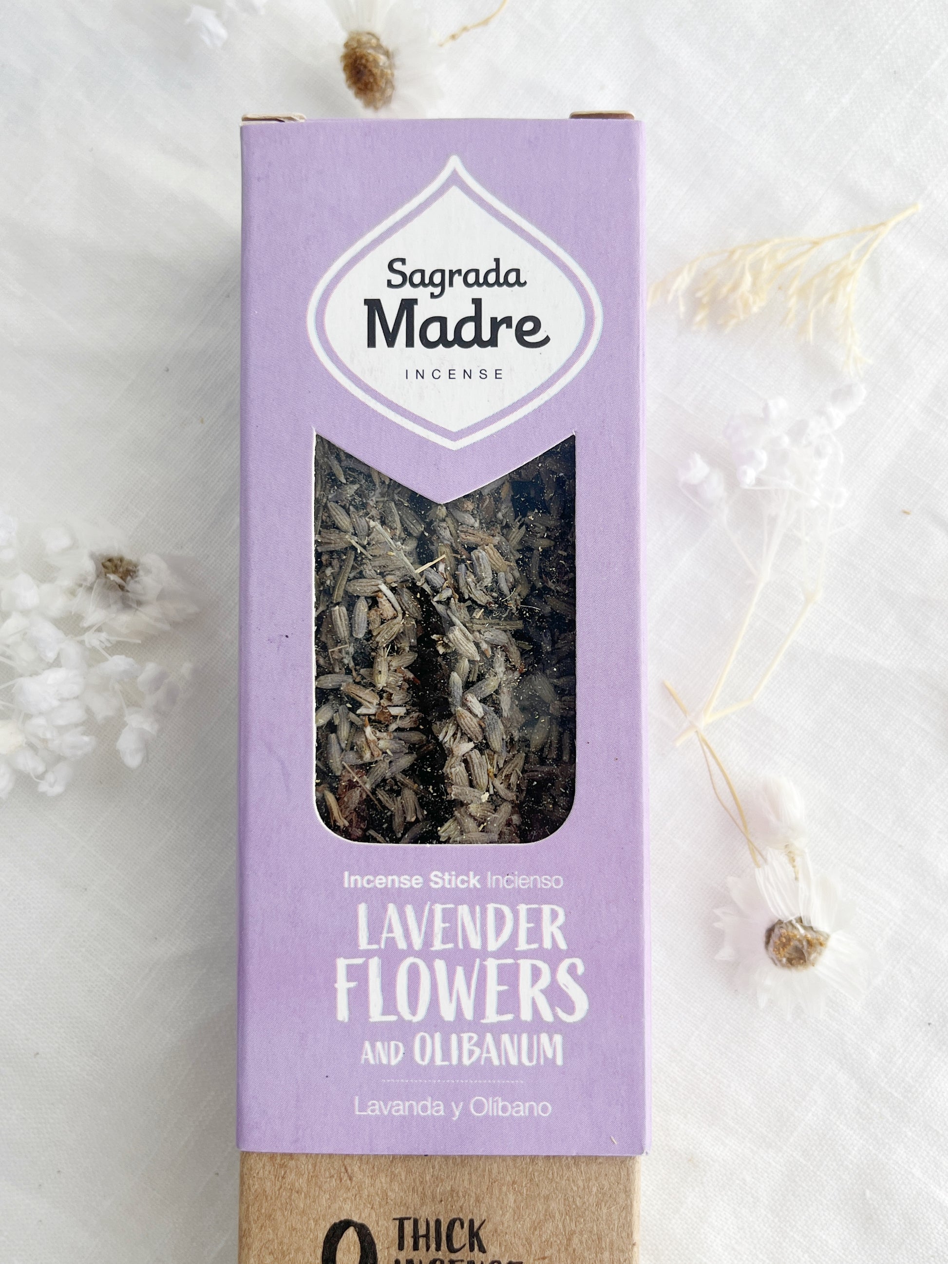 HERBAL INCENSE STICKS. LAVENDER AND OLIBANUM. SAGRADA MADRE. STONED AND SAGED AUSTRALIA.