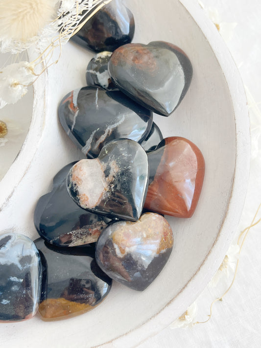 SARDONYX HEART, 30655, INTUITIVELY CHOSEN, STONED AND SAGED AUSTRALIA