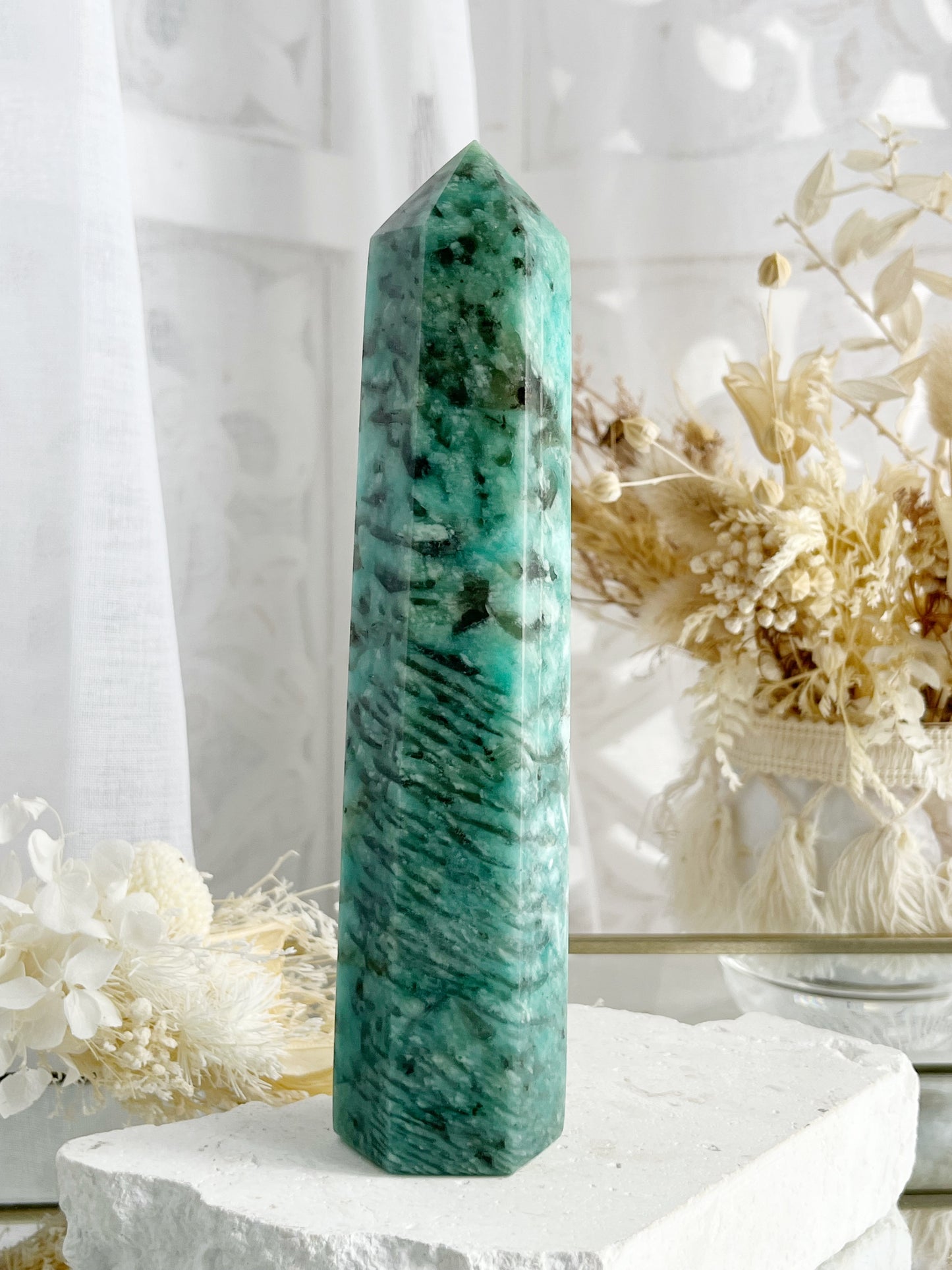 AMAZONITE GENERATOR || WITH TOURMALINE + SMOKEY QUARTZ 20665