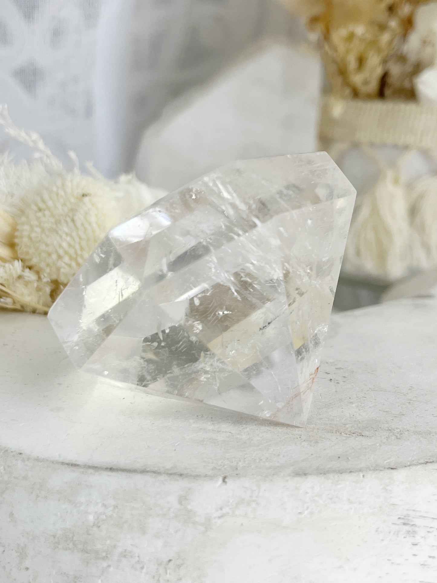 CLEAR QUARTZ DIAMOND, AUSTRALIA, STONED AND SAGED