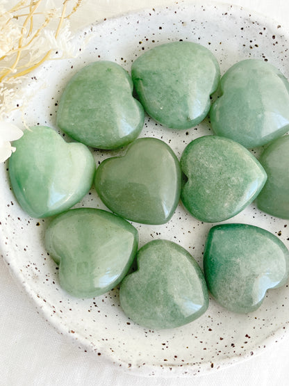 GREEN AVENTURINE MINI HEART || INTUITIVELY CHOSEN