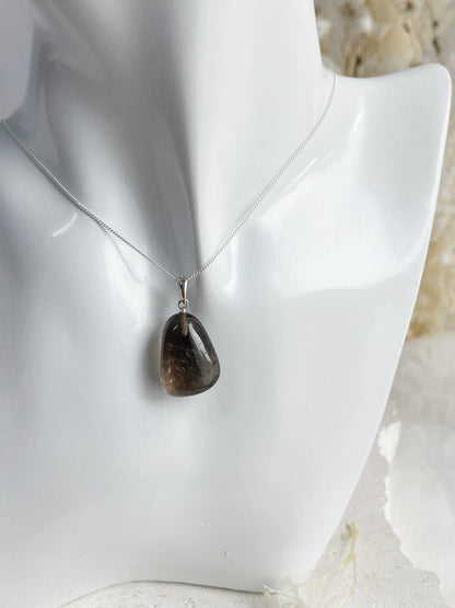 SMOKEY QUARTZ TUMBLE NECKLACE || 31694