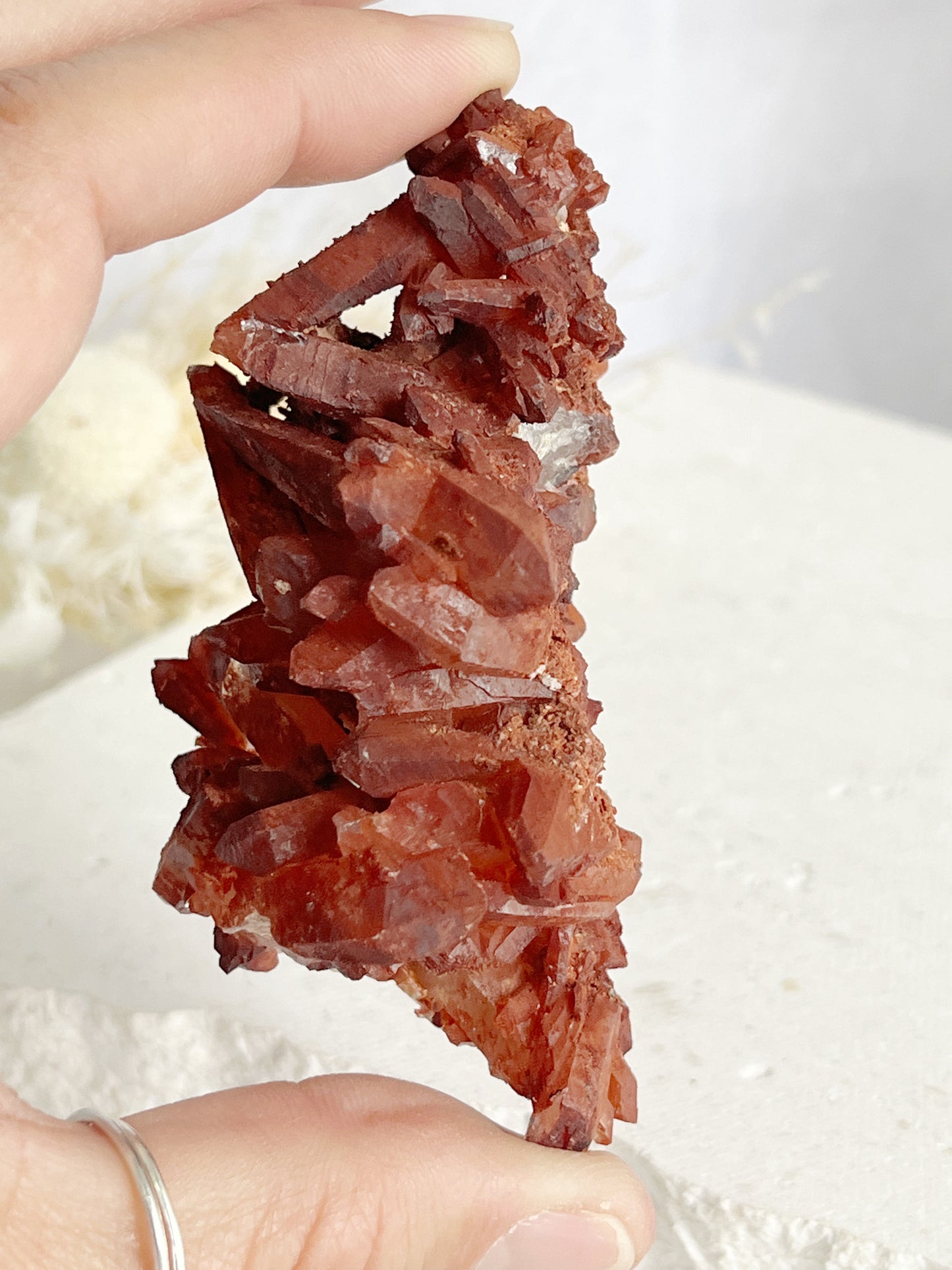 RED HEMATITE QUARTZ CLUSTER || 30684