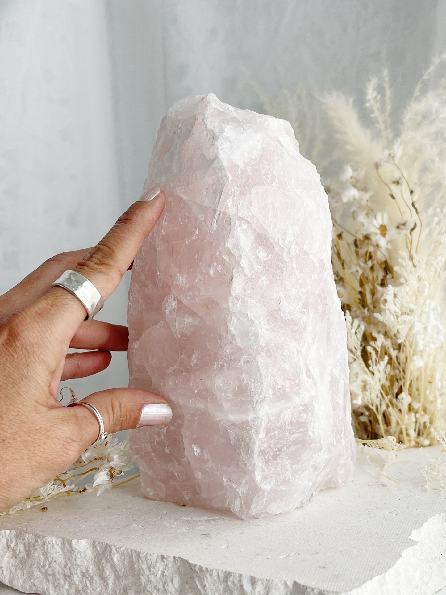 ROSE QUARTZ ROUGH LAMP || 31782