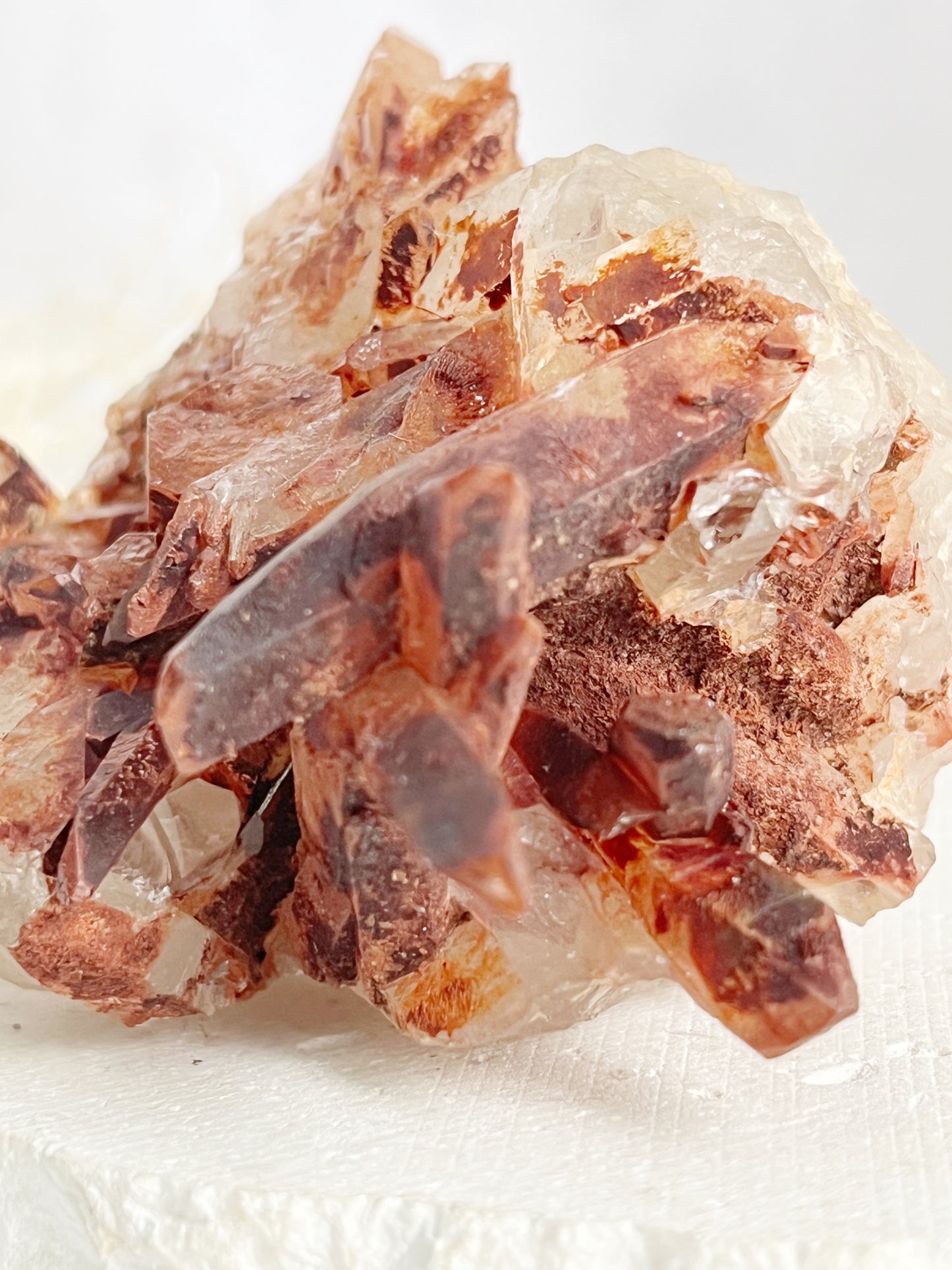 RED HEMATITE QUARTZ CLUSTER || 30686