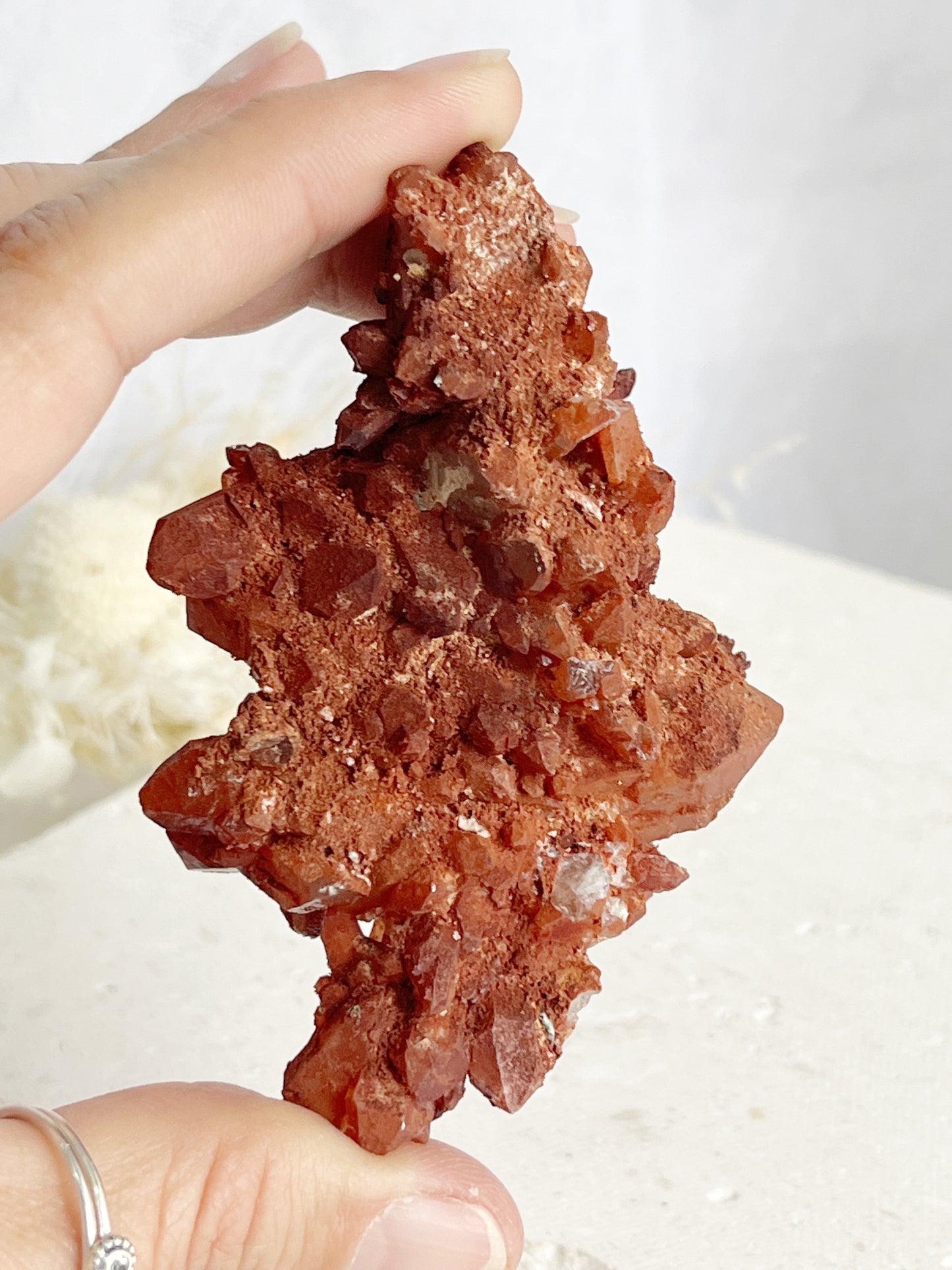 RED HEMATITE QUARTZ CLUSTER || 30684