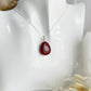 CARNELIAN TUMBLE NECKLACE, SILVER STERLING, STONED AND SAGED AUSTRALIA