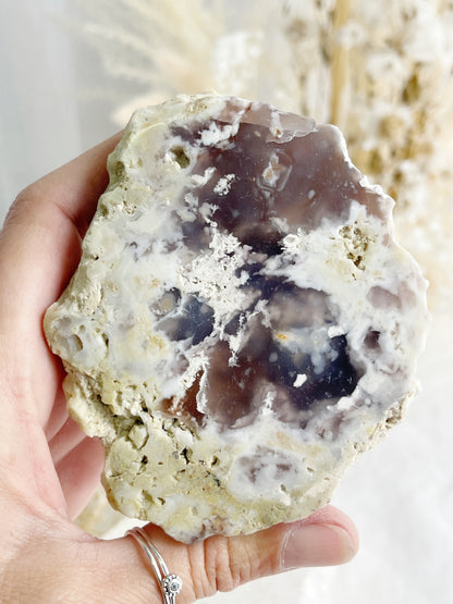 PURPLE CHALCEDONY || SEMI POLISHED 31560