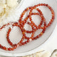 CARNELIAN BEAD BRACELET, 6MM