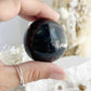 BLACK TOURMALINE SPHERE, 31051, STONED AND SAGED AUSTRALIA