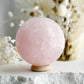 ROSE QUARTZ SPHERE APPROX 5.9CM. STONED AND SAGED AUSTRALIA.