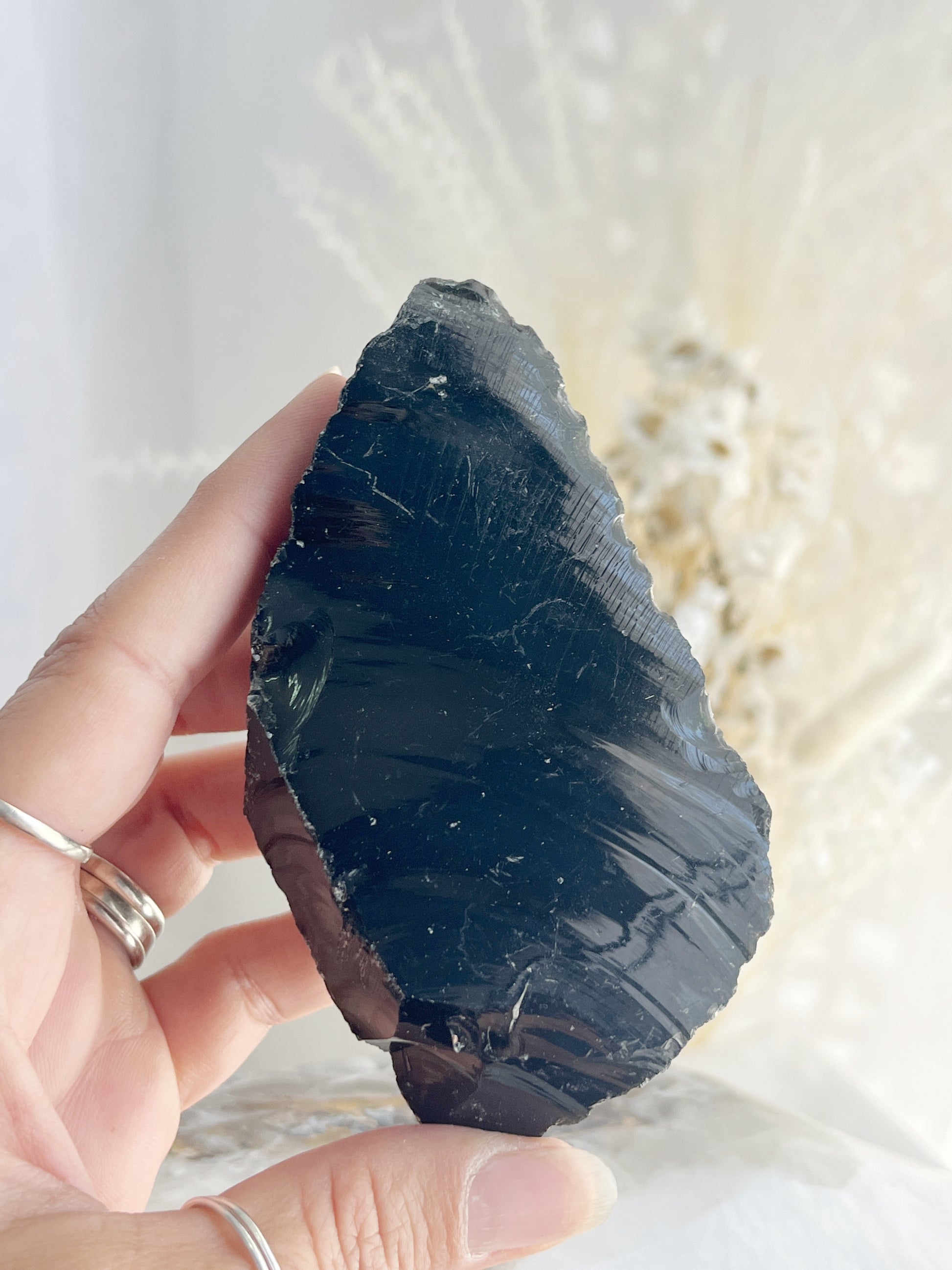 BLACK OBSIDIAN ROUGH, 31067, STONED AND SAGED AUSTRALIA