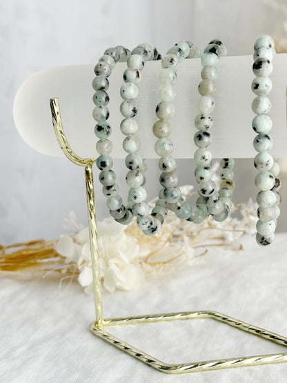 KIWI JASPER BEAD BRACELET || 6MM INTUITIVELY CHOSEN
