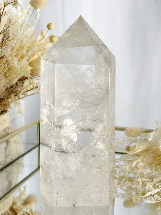 CLEAR QUARTZ GENERATOR, STONED AND SAGED AUSTRALIA