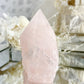 ROSE QUARTZ SEMI POLISHED POINT || 30036