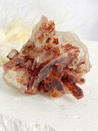RED HEMATITE QUARTZ CLUSTER || 30686