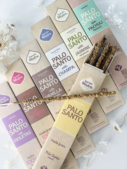 HERBAL INCENSE STICKS WITH PALO SANTO. SAGRADA MADRE. STONED AND SAGED AUSTRALIA.