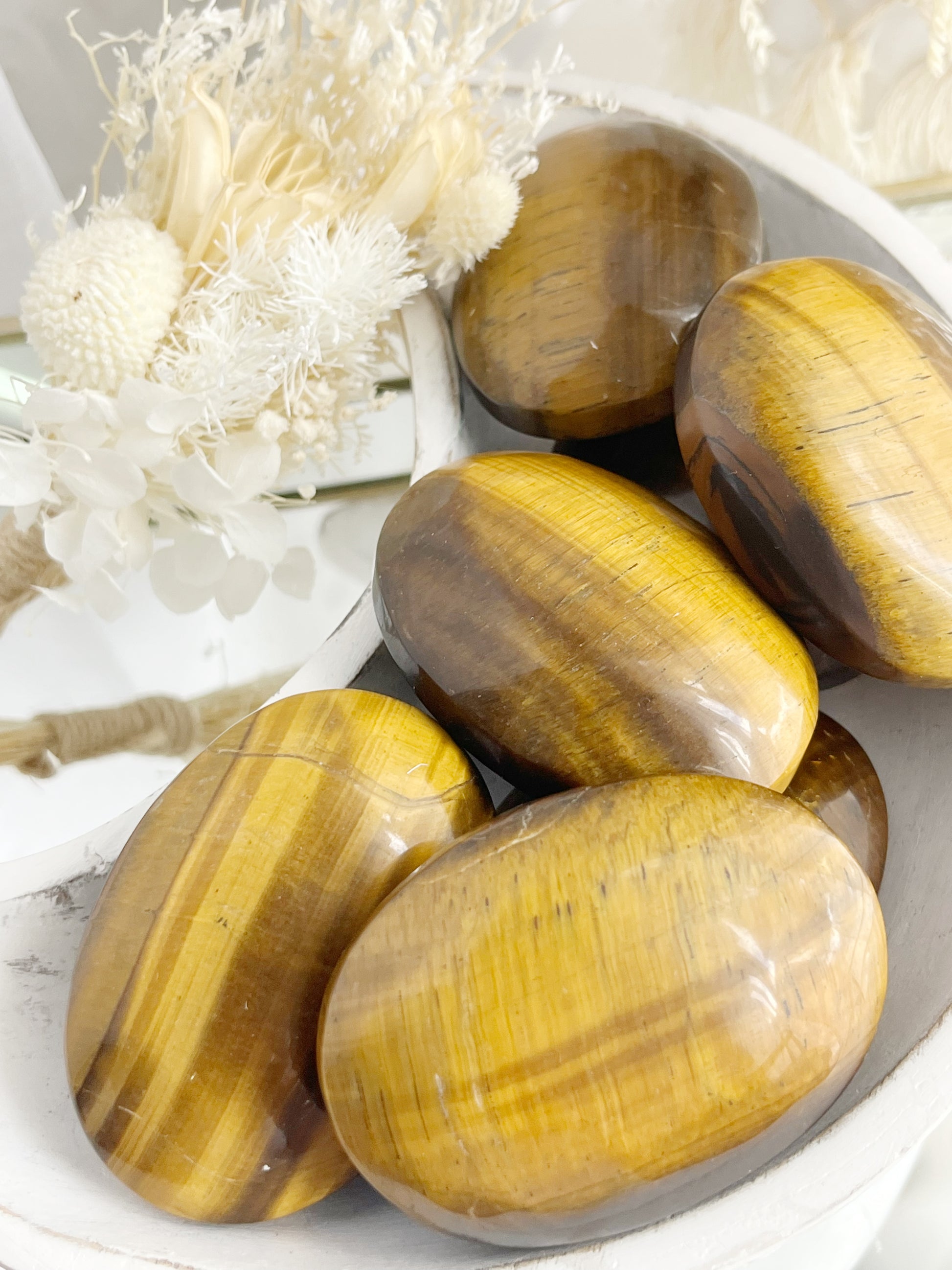 TIGERS EYE PALMSTONE, STONED AND SAGED AUSTRALIA