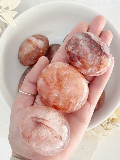 FIRE QUARTZ PALM STONE | INTUITIVELY CHOSEN