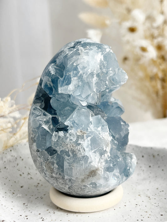 CELESTITE CLUSTER EGG || 31510