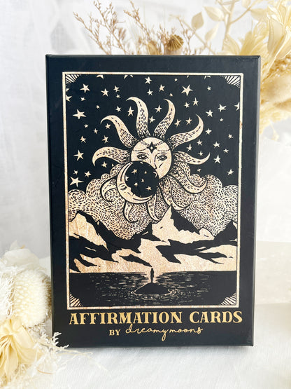 DREAMY MOONS AFFIRMATION CARDS STONED AND SAGED AUSTRALIA