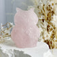 ROSE QUARTZ CRYSTAL  BIRD OWL CARVING AUSTRALIA SELF LOVE LOVE COMPASSION STONED AND SAGED 