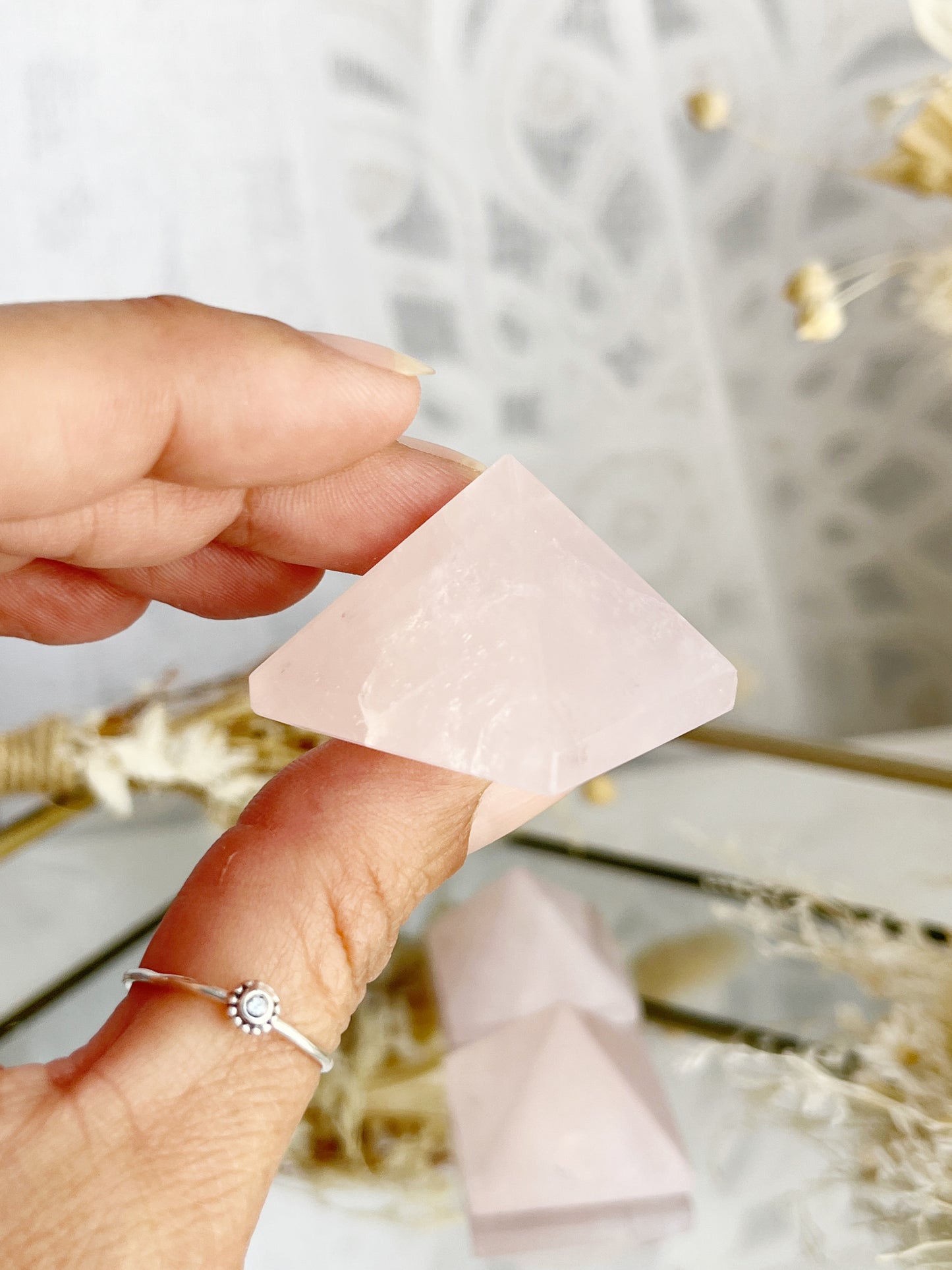 ROSE QUARTZ PYRAMID || INTUITIVELY CHOSEN