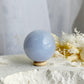 BLUE CHALCEDONY SPHERE, STONED AND SAGED AUSTRALIA