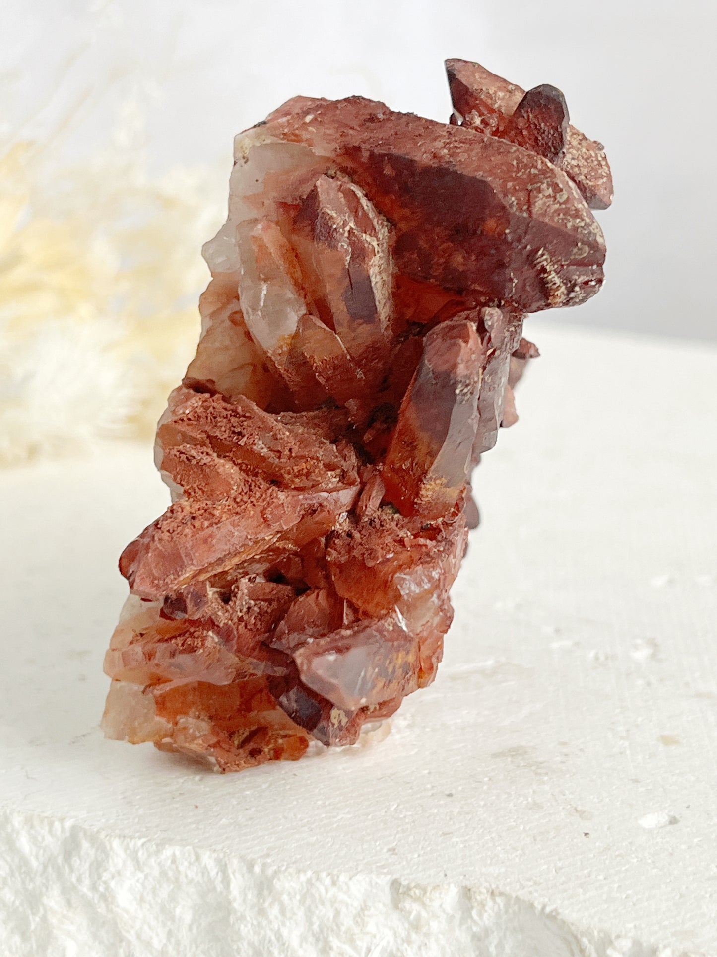 RED HEMATITE QUARTZ CLUSTER || 30685