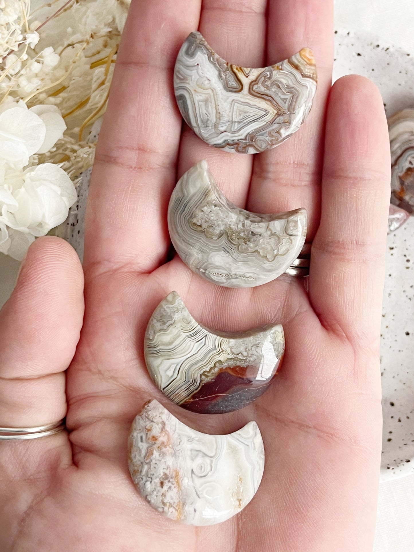 CRAZY LACE AGATE MINI MOON || INTUITIVELY CHOSEN