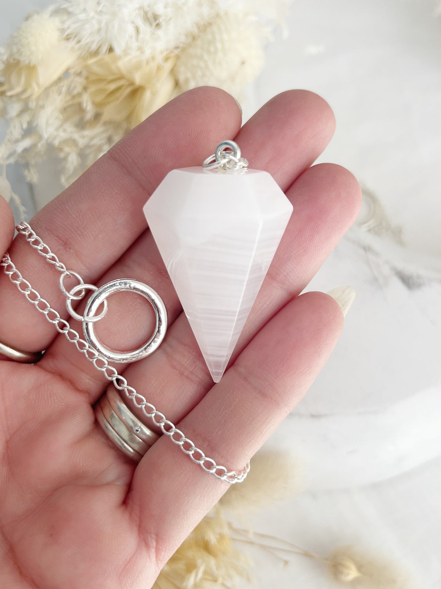 PINK MANGANO CALCITE PENDULUM || INTUITIVELY CHOSEN