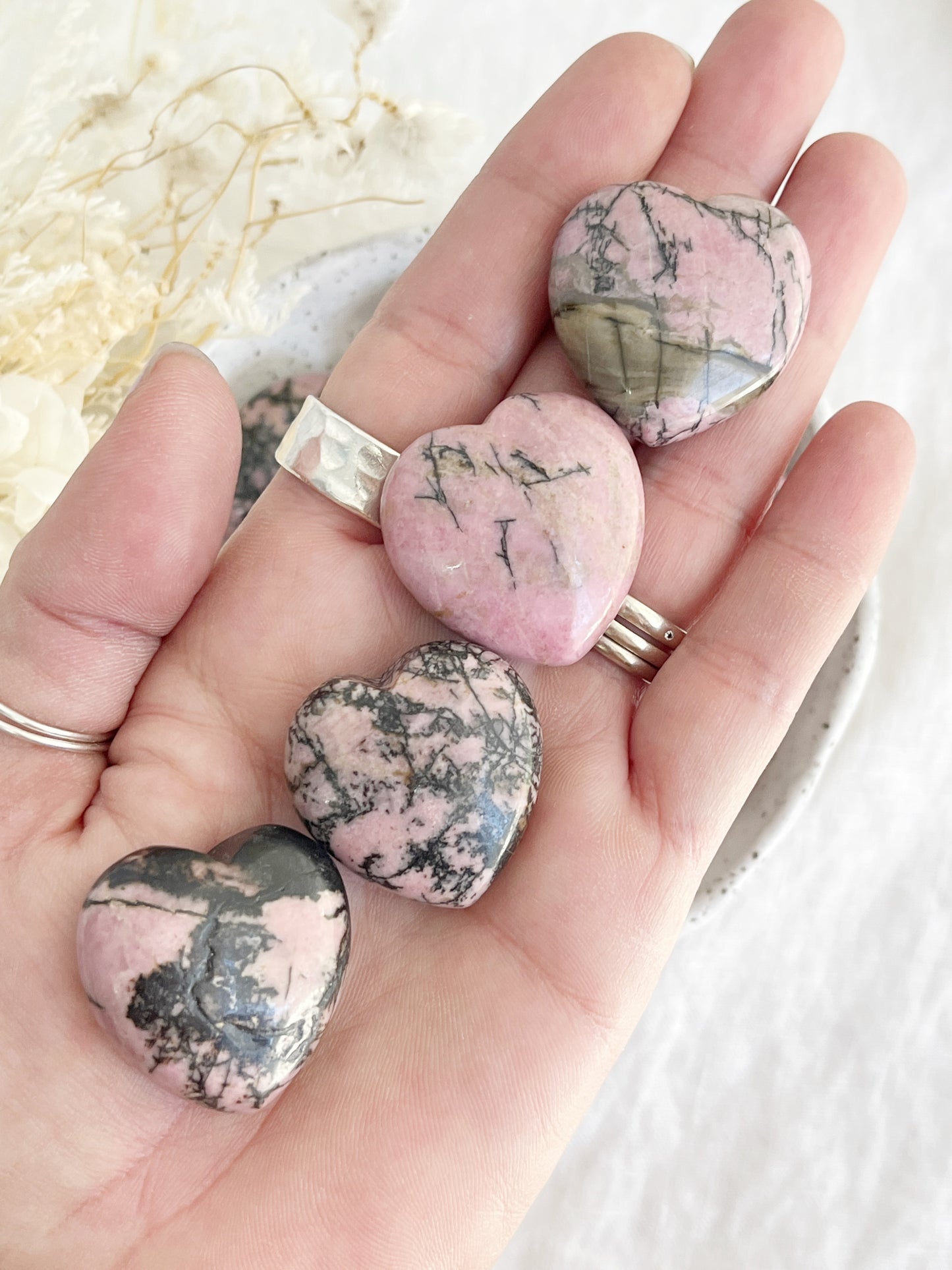 RHODONITE MINI HEART || INTUITIVELY CHOSEN