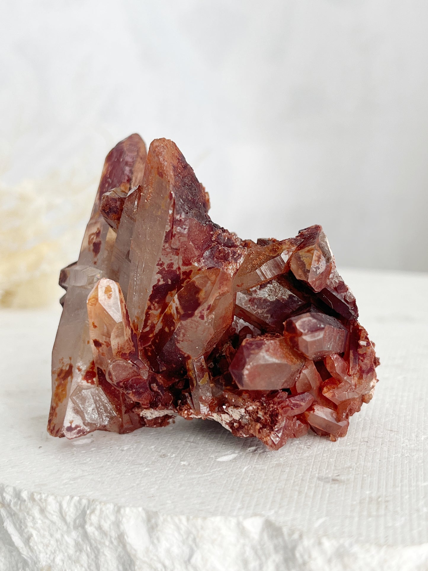 RED HEMATITE QUARTZ CLUSTER || 30690