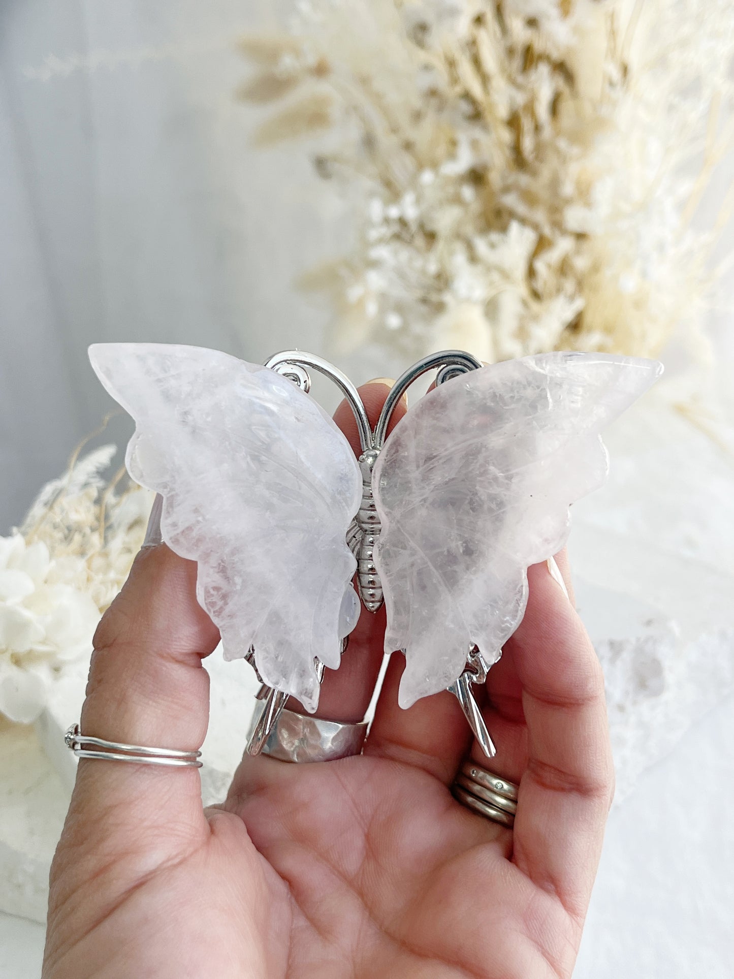 ROSE QUARTZ BUTTERFLY || 31785