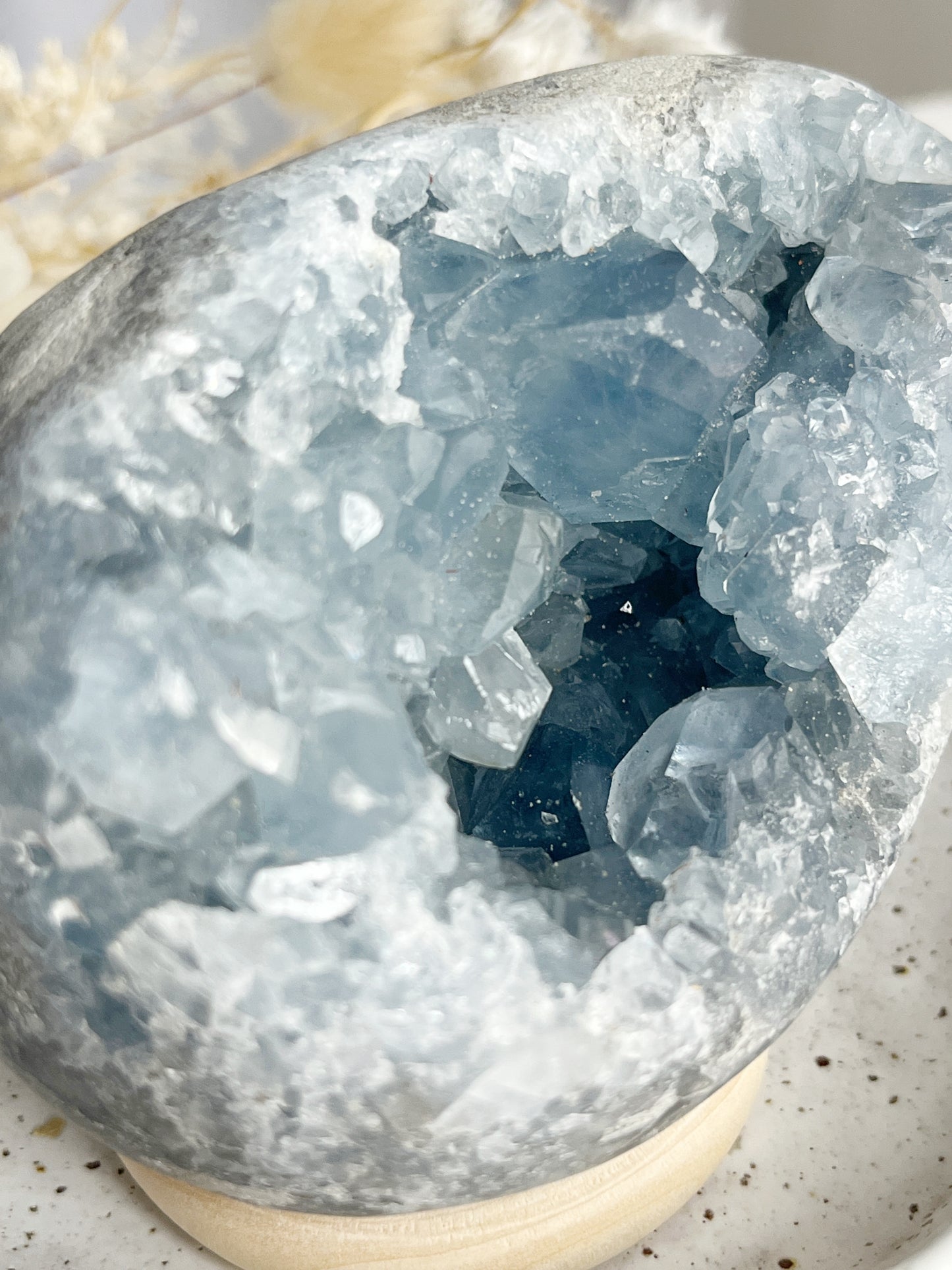 CELESTITE CLUSTER EGG || 31508