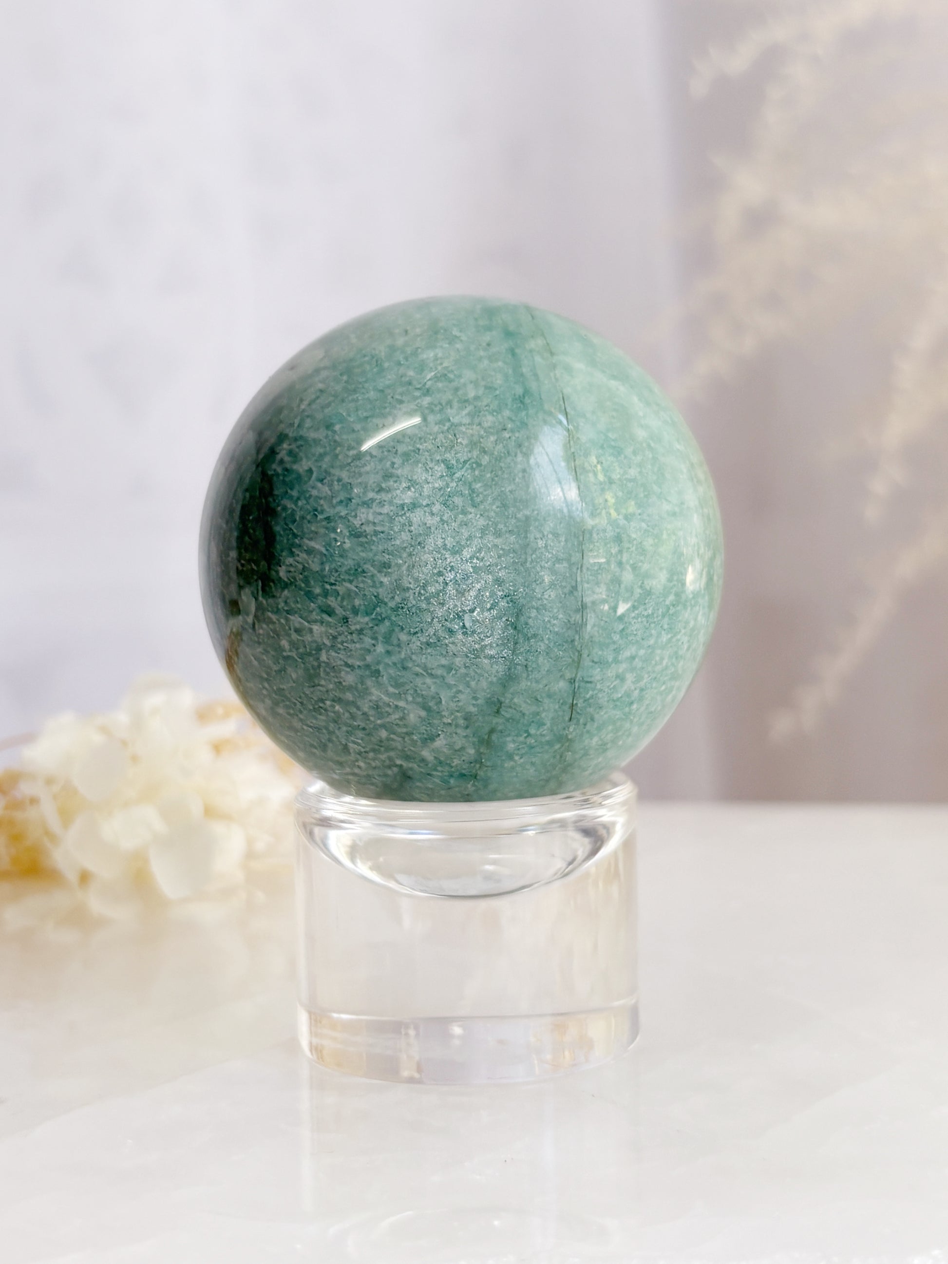AMAZONITE SPHERE STONED AND SAGED AUSTRALIA