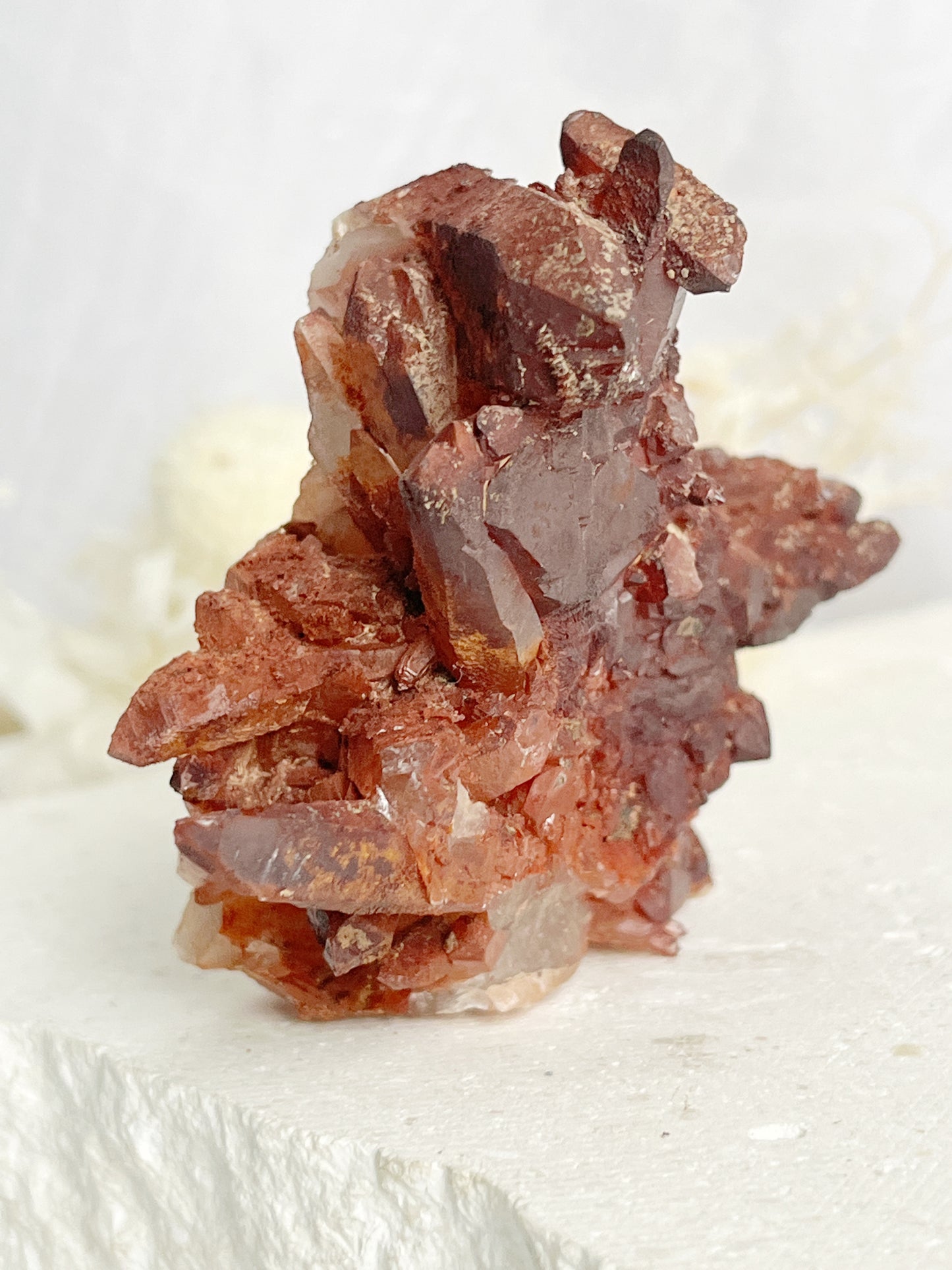 RED HEMATITE QUARTZ CLUSTER || 30685