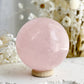 ROSE QUARTZ SPHERE APPROX 5.7CM. STONED AND SAGED AUSTRALIA.