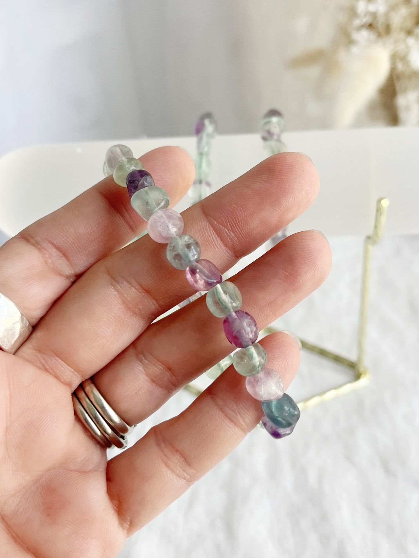 FLUORITE PEBBLE BEAD BRACELET || INTUITIVELY CHOSEN