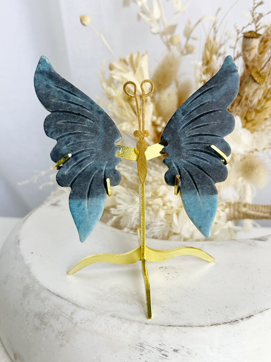 TROLLEITE WINGS ON STAND, STONED AND SAGED CRYSTAL SHOP AUSTRALIA