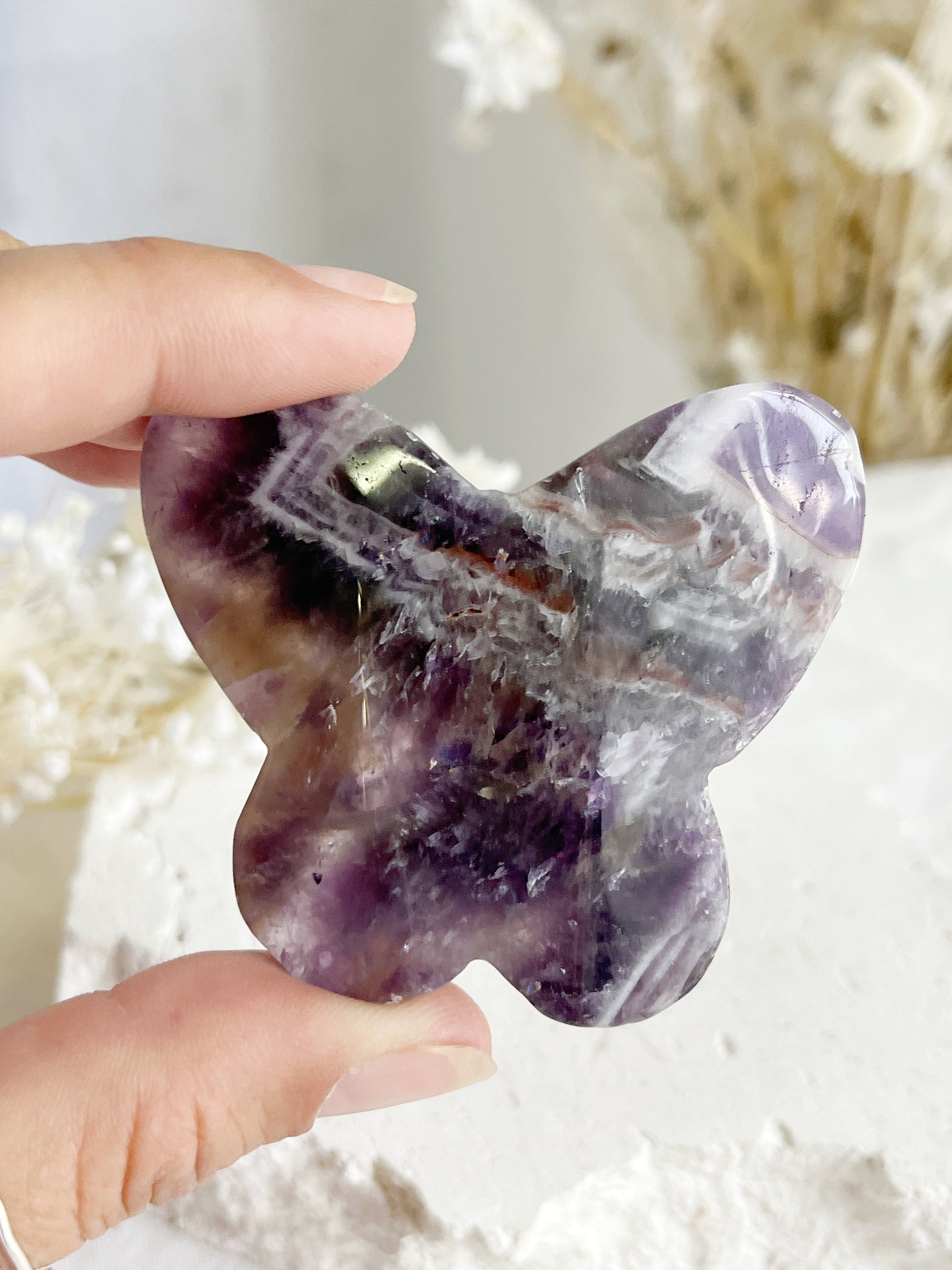 DREAM AMETHYST BUTTERFLY. STONED AND SAGED AUSTRALIA.