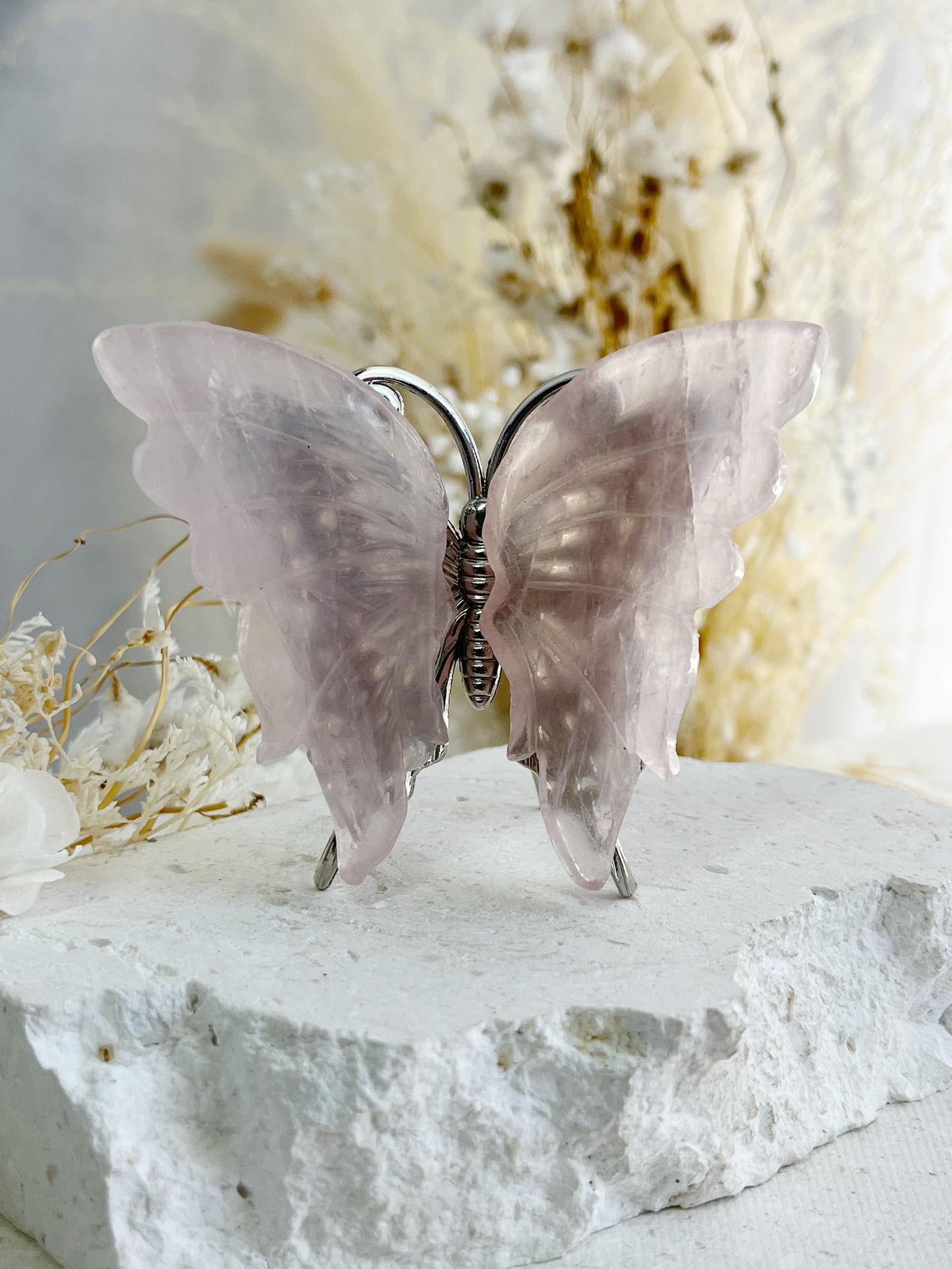 ROSE QUARTZ BUTTERFLY || 31786