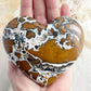 BROWN BRECCIATED JASPER HEART || 31542