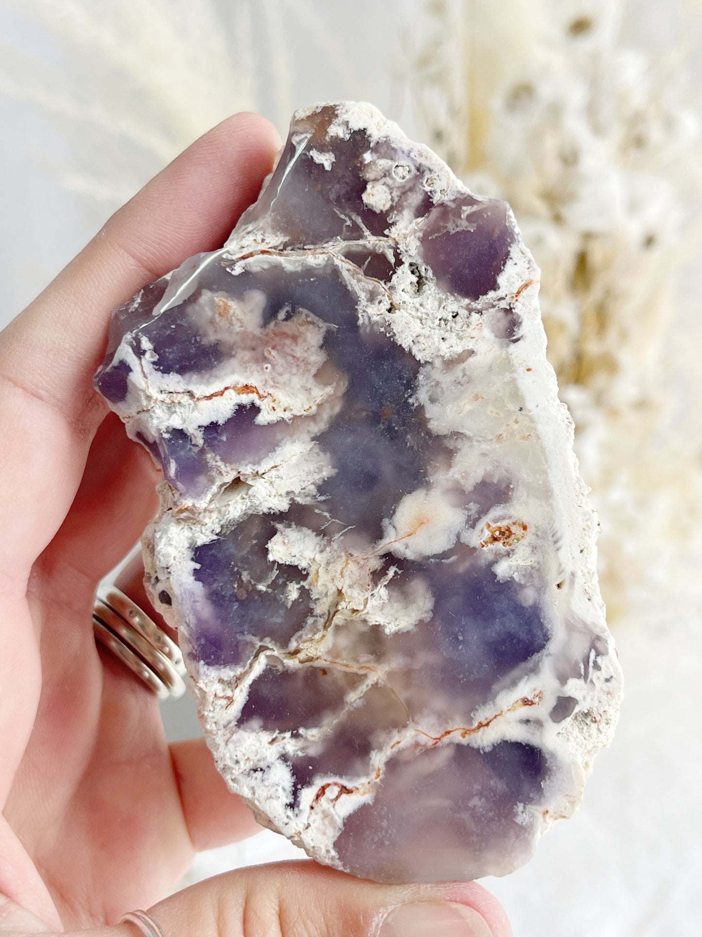 PURPLE CHALCEDONY || SEMI POLISHED 31555