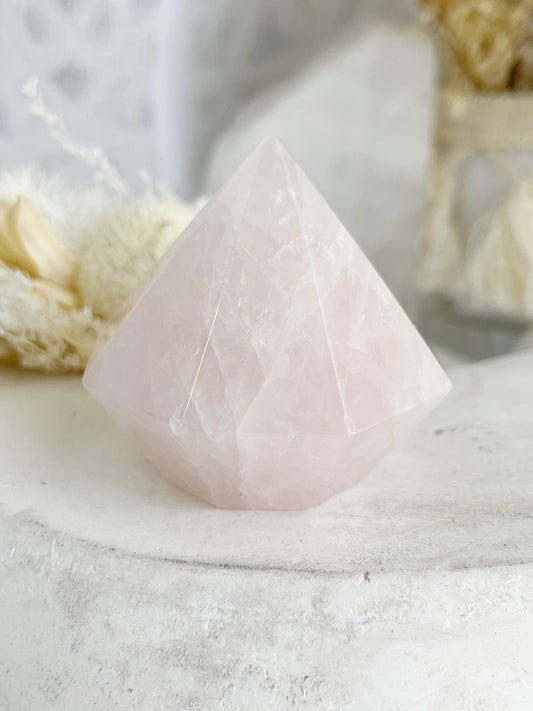 ROSE QUARTZ DIAMOND, AUSTRALIA, STONED AND SAGED